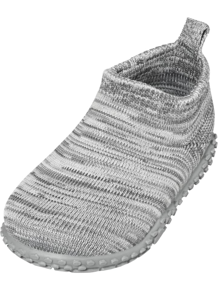 Playshoes Hausschuh Strick in Grau günstig kaufen