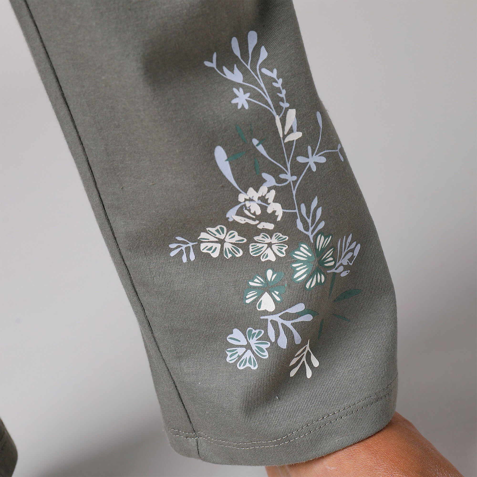 Pantalon de pyjama imprimé placé fleurs