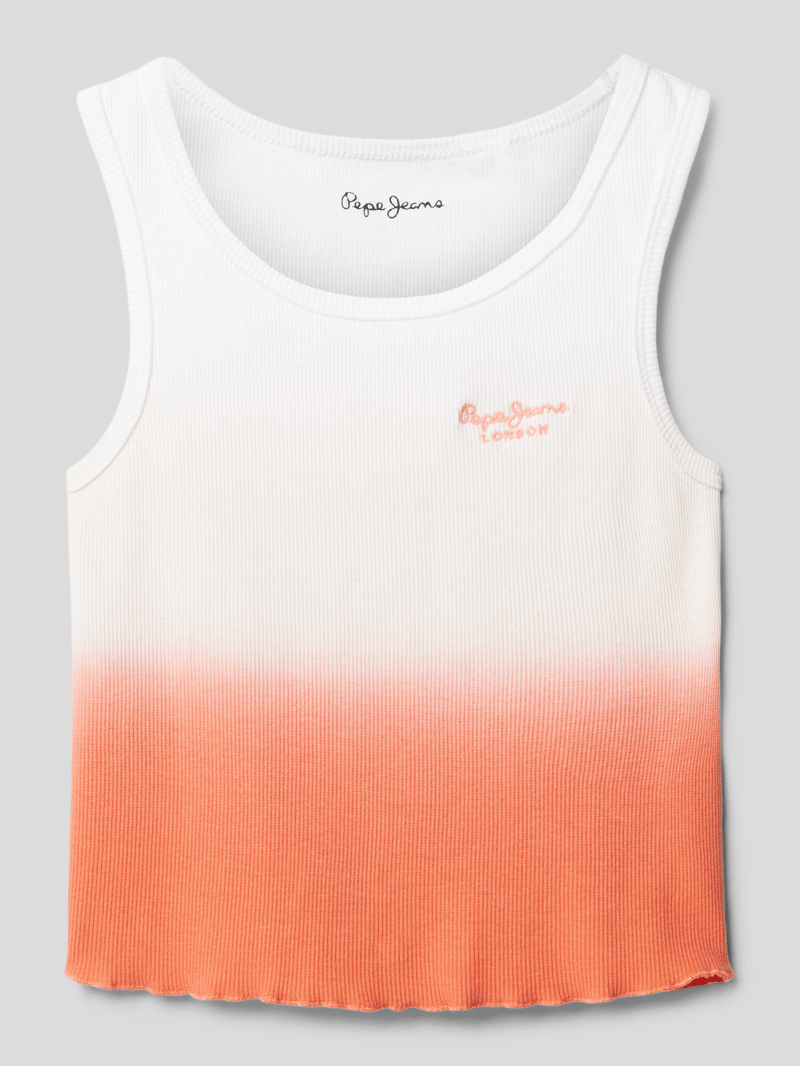 Tanktop mit Label-Stitching Modell 'GARNIER' in apricot