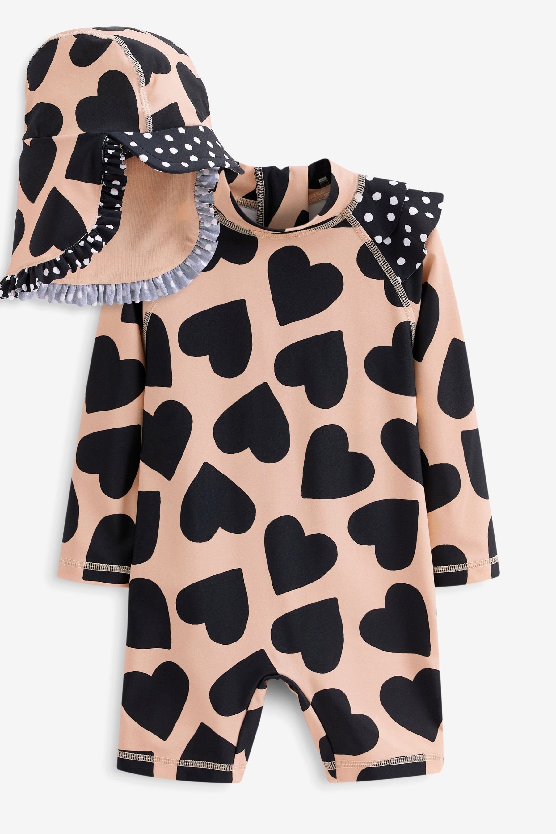 Myleene Klass Badeanzug Myleene Klass Sonnenschutz-Badeanzug Herzmuster (2-St)