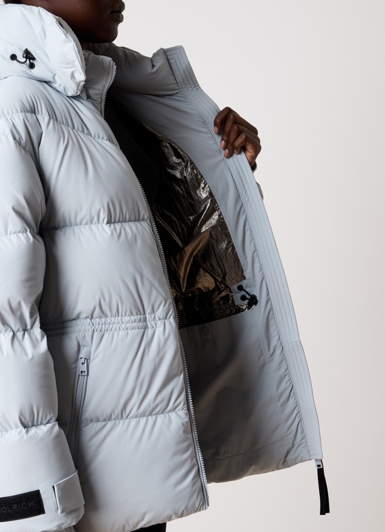 Woolrich Matt quilted jacket with down padding and removable hood