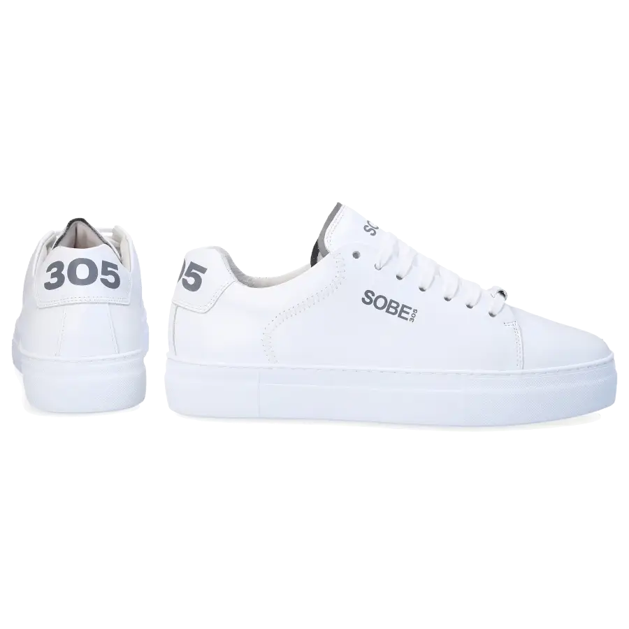 305 SOBE - Sneaker low MIAMI Kalbsleder - weiß