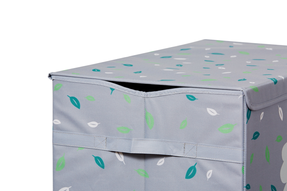 Spielzeugtruhe Kids Grau mit Druck