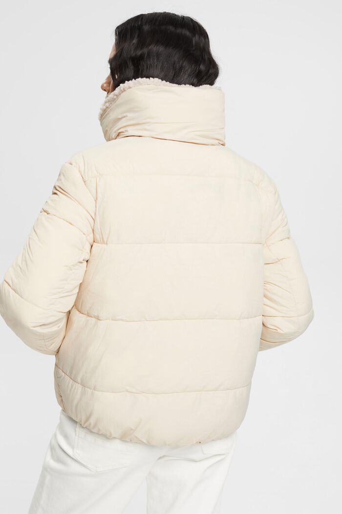Teddyfell gefütterte Pufferjacke