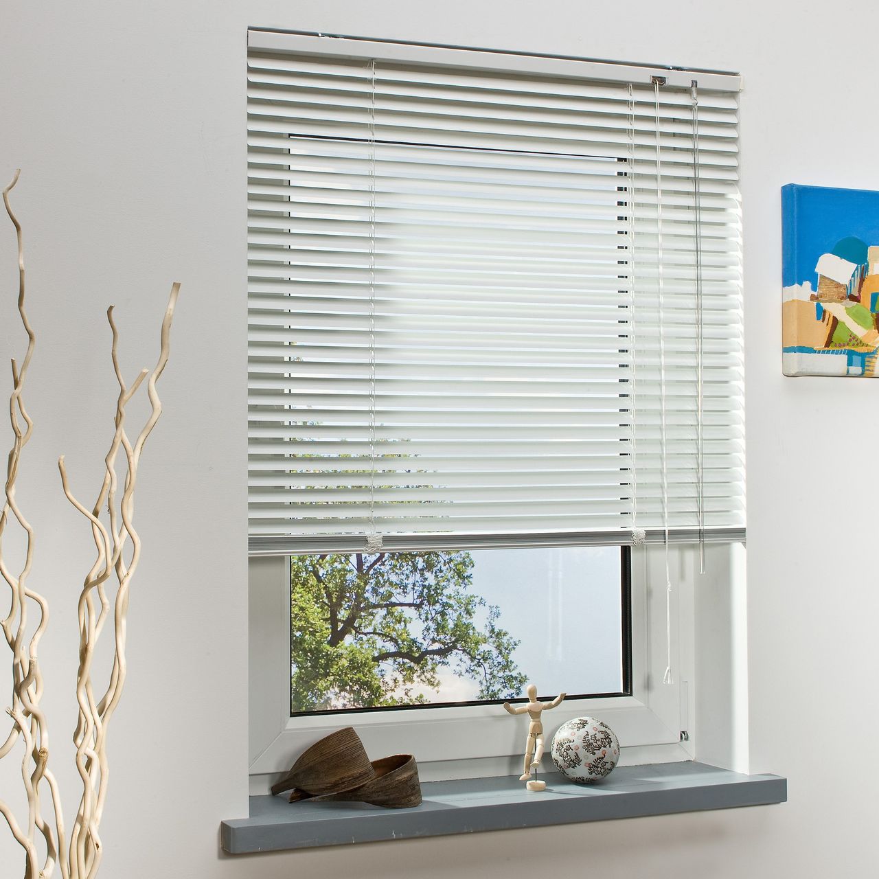 Bella Casa Aluminium-Jalousie, weiß, 130 x 60 cm