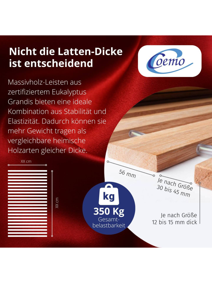 Coemo Rollrost DELUXE extrastabile Leisten in Natur günstig kaufen