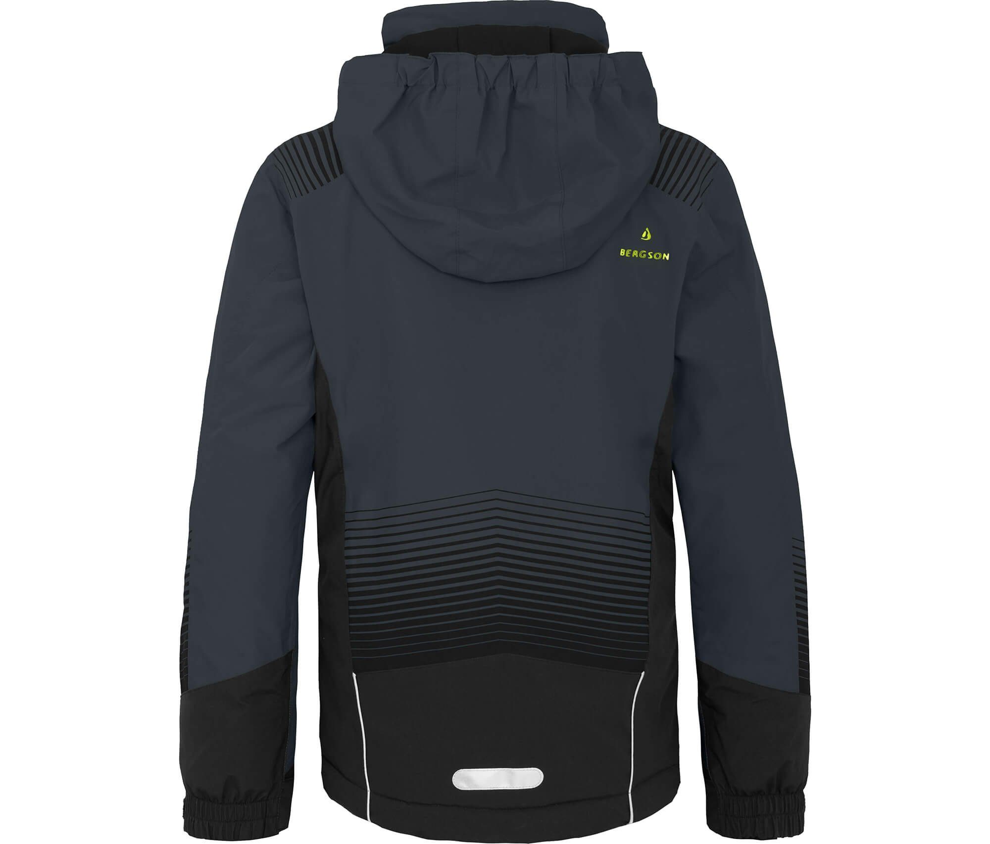 Bergson Winterjacke VEIKO Kinder Skijacke, wattiert, 20000 mm Wassersäule, Normalgrößen, dunkel grau