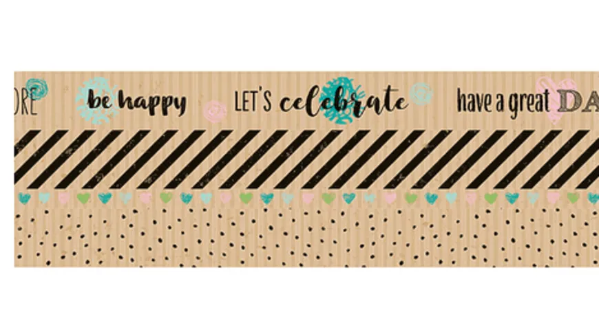 folia Washi-Tape 3er Set Kraftpapier 40 m