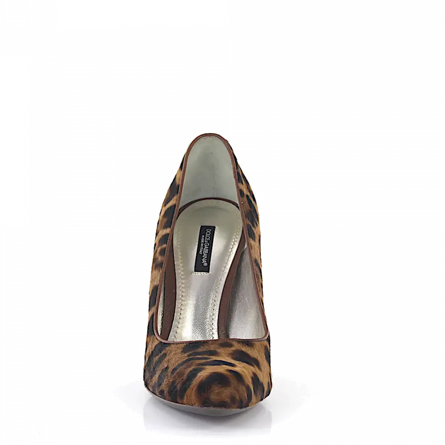Dolce & Gabbana - Pumps Pony Leo Print beige braun - beige