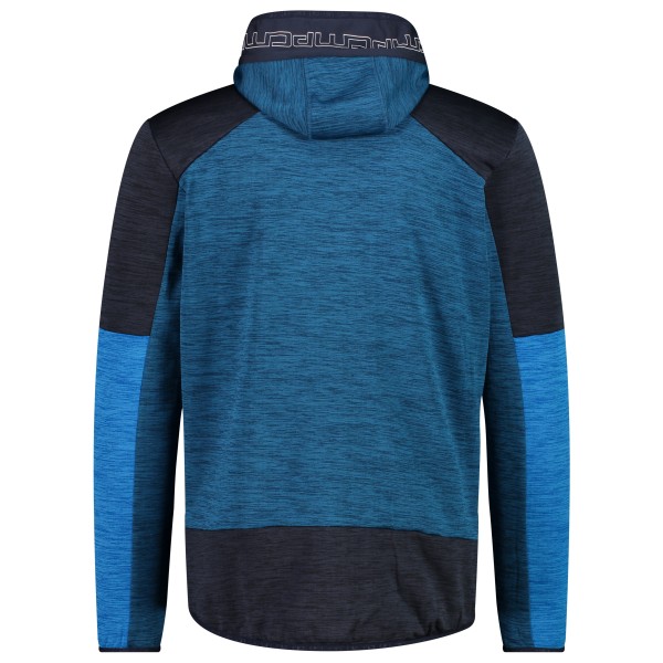CMP - Jacket Fix Hood Melange Grid Tech - Fleecejacke
