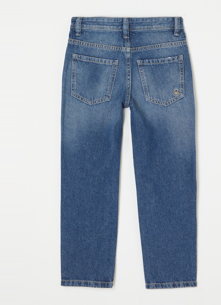 Calça jeans Benetton Bruce de corte reto com lavagem média