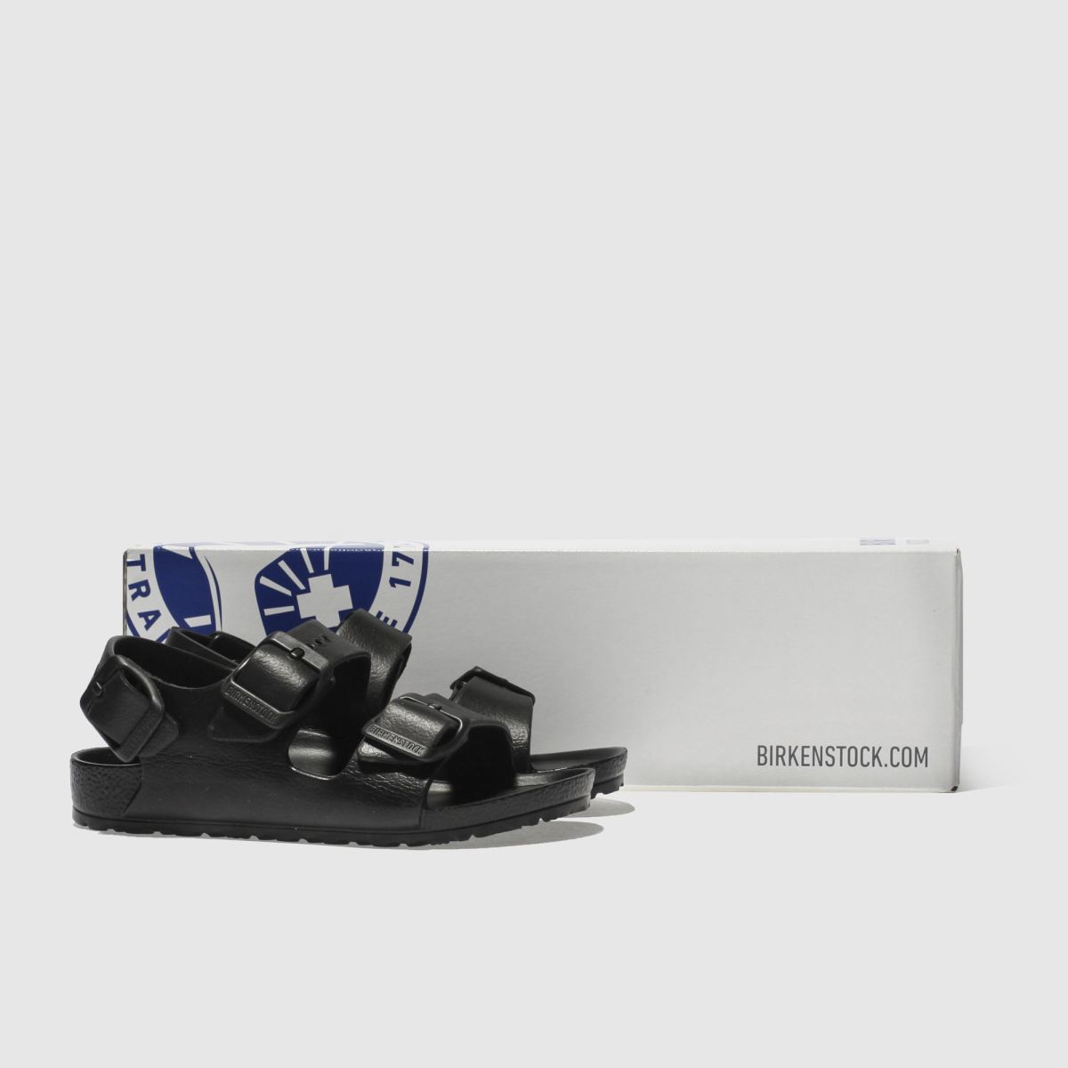 BIRKENSTOCK svarta milano eva småbarnssandaler