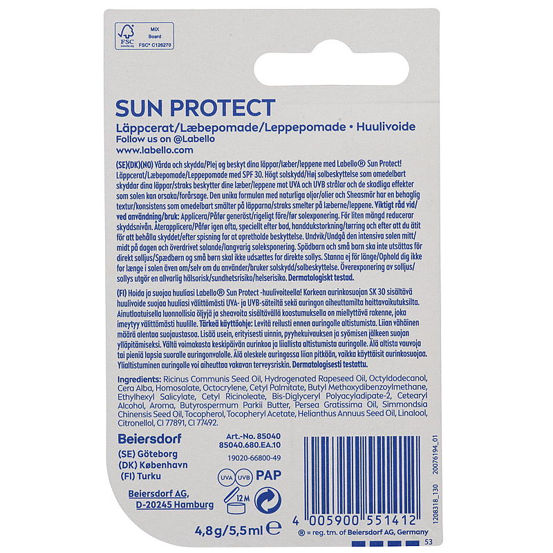Labello Sun Protect, SPF30 5,5 ml
