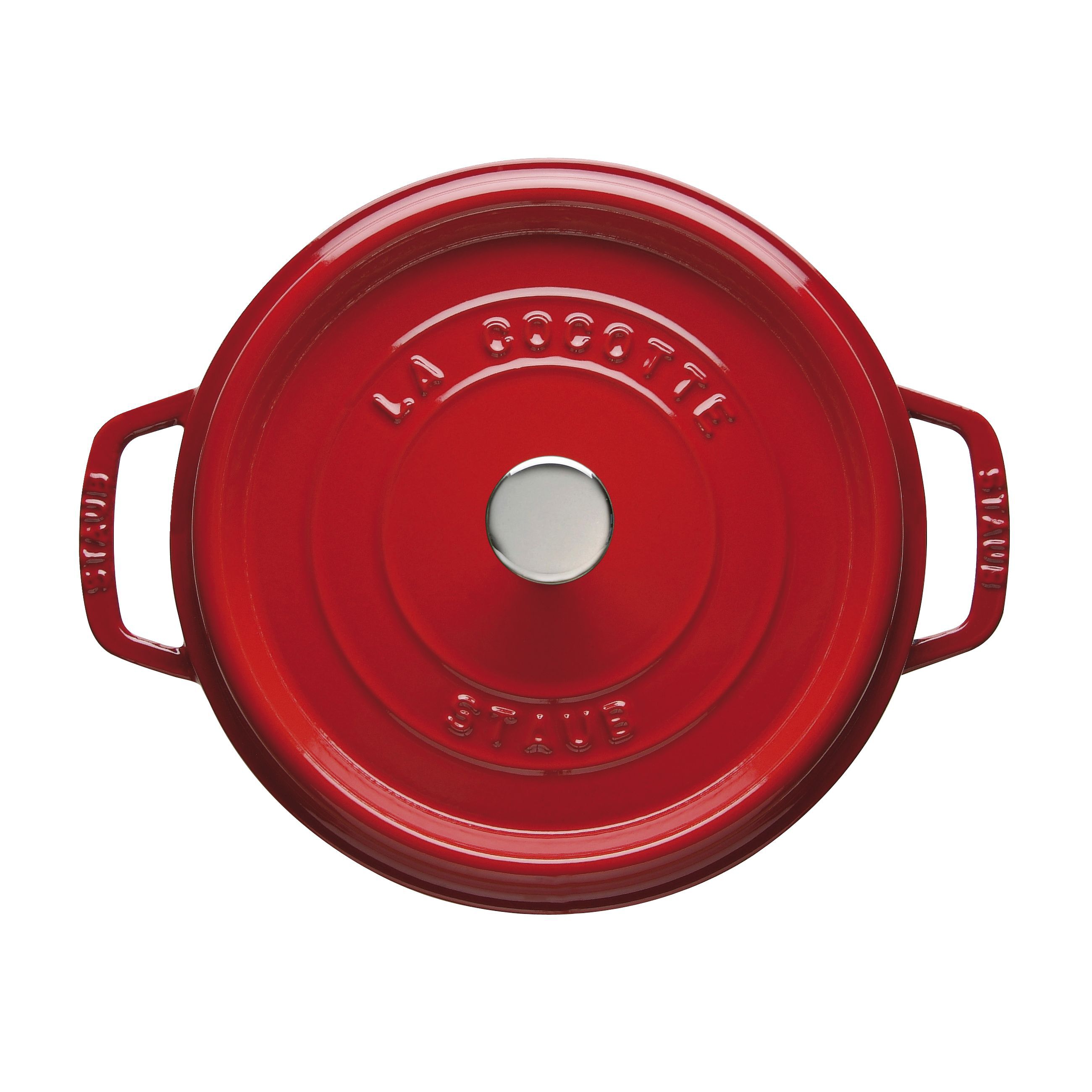Cocotte 28 cm, rund, Kirsch-Rot, Gusseisen
