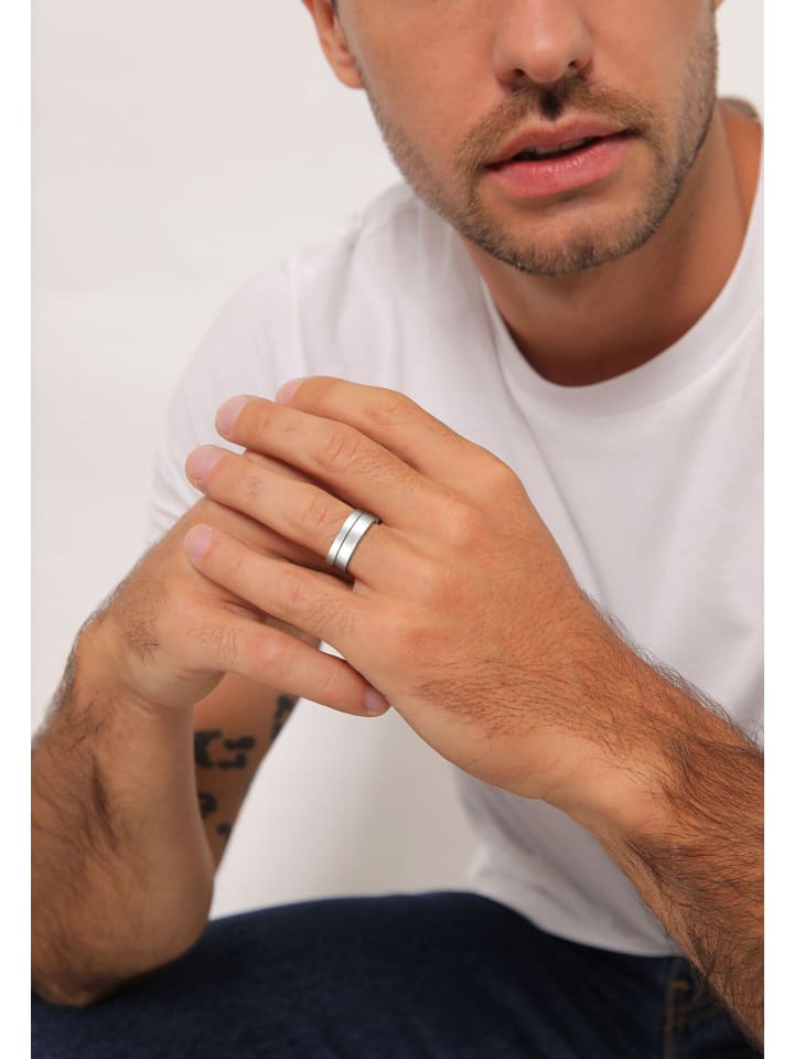 KUZZOI Ring 925 Sterling Silber in Silber günstig kaufen