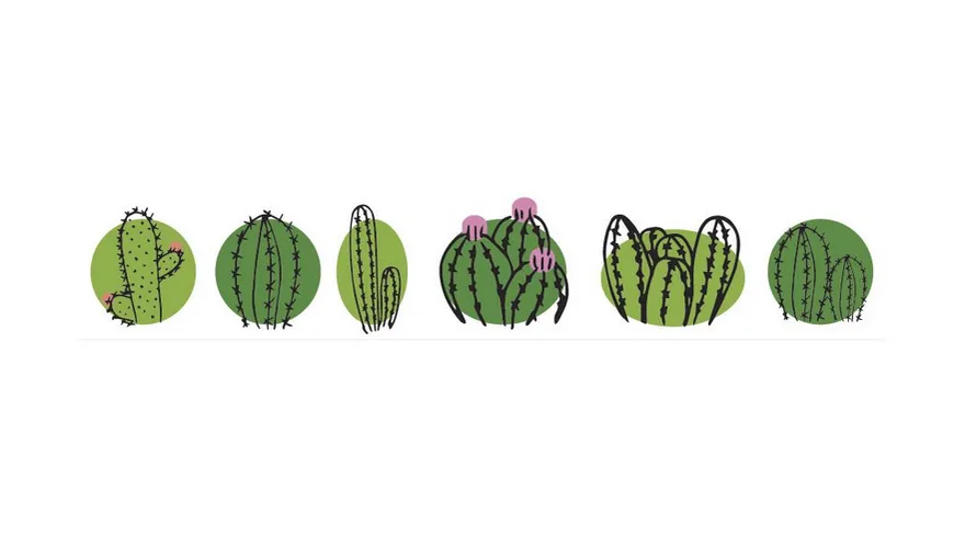 rayher Washi Tape Cactus Family 15mmx 10m 10 m