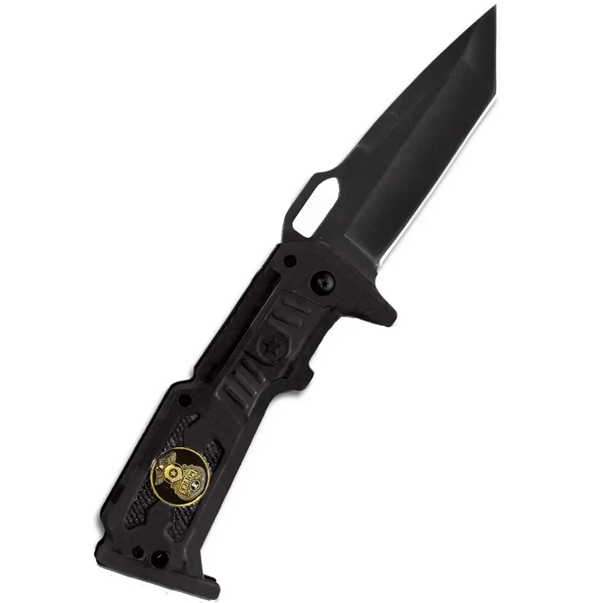 Mil-Tec Einhandmesser Police mit schwarzer Tantoklinge