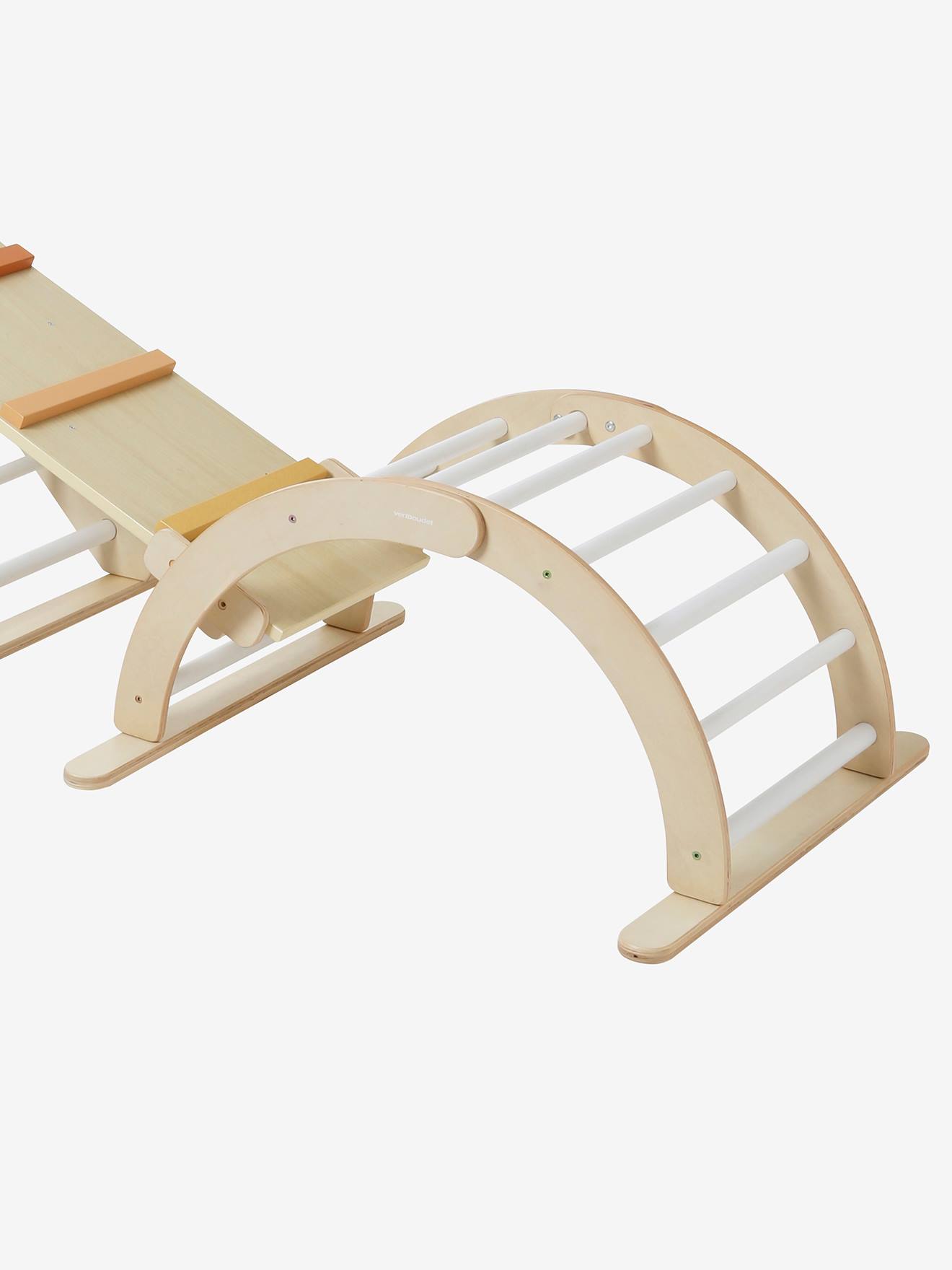 Pont d'escalade à grimper en bois FSC® multicolore