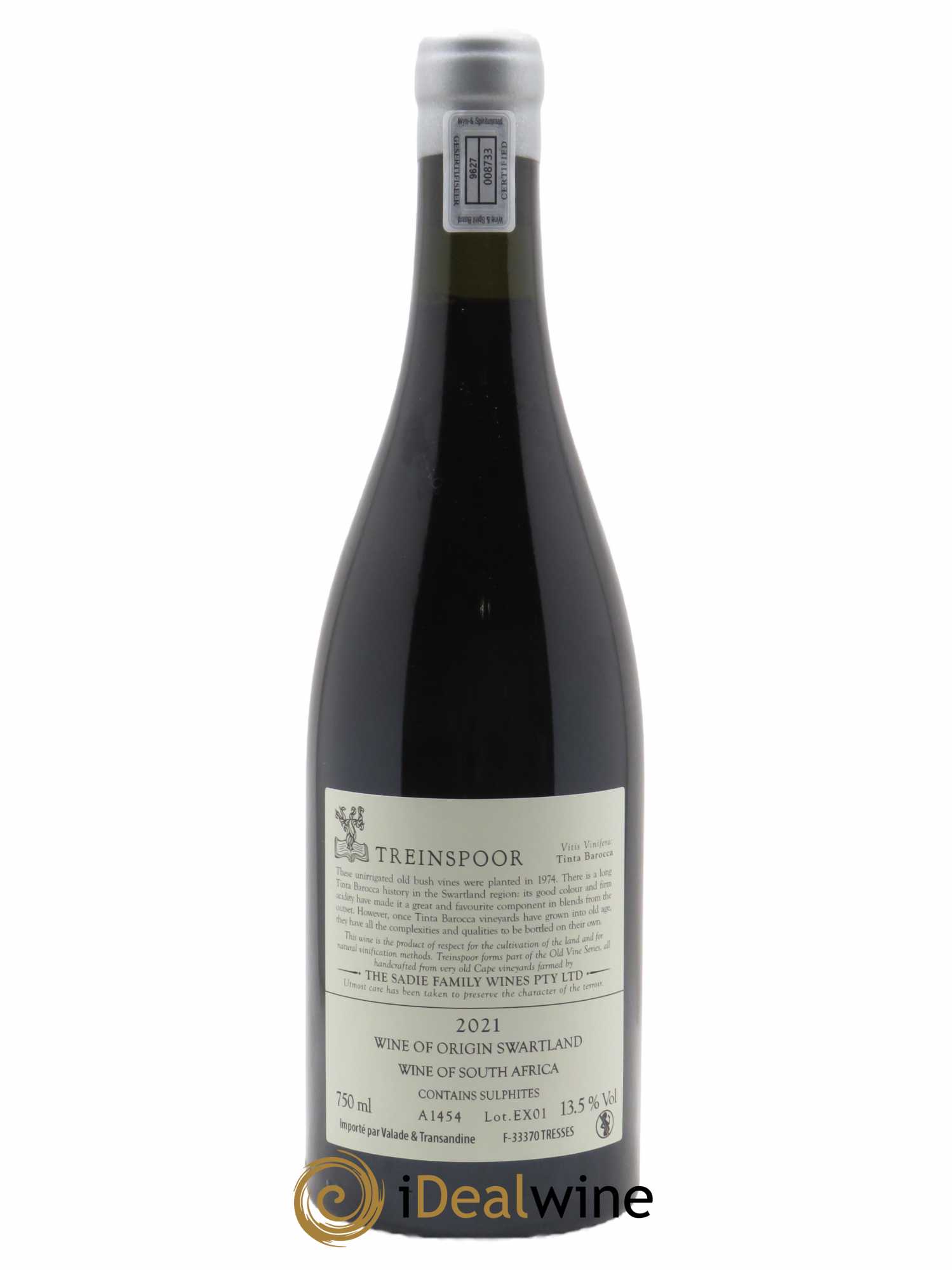 Swartland The Sadie Family Treinspoor  2021 - Lot de 1 Bouteille
