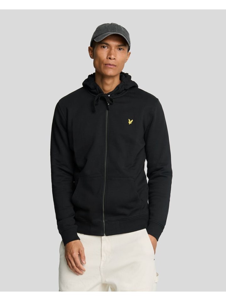 Lyle & Scott Kapuzensweatjacke in Schwarz günstig kaufen