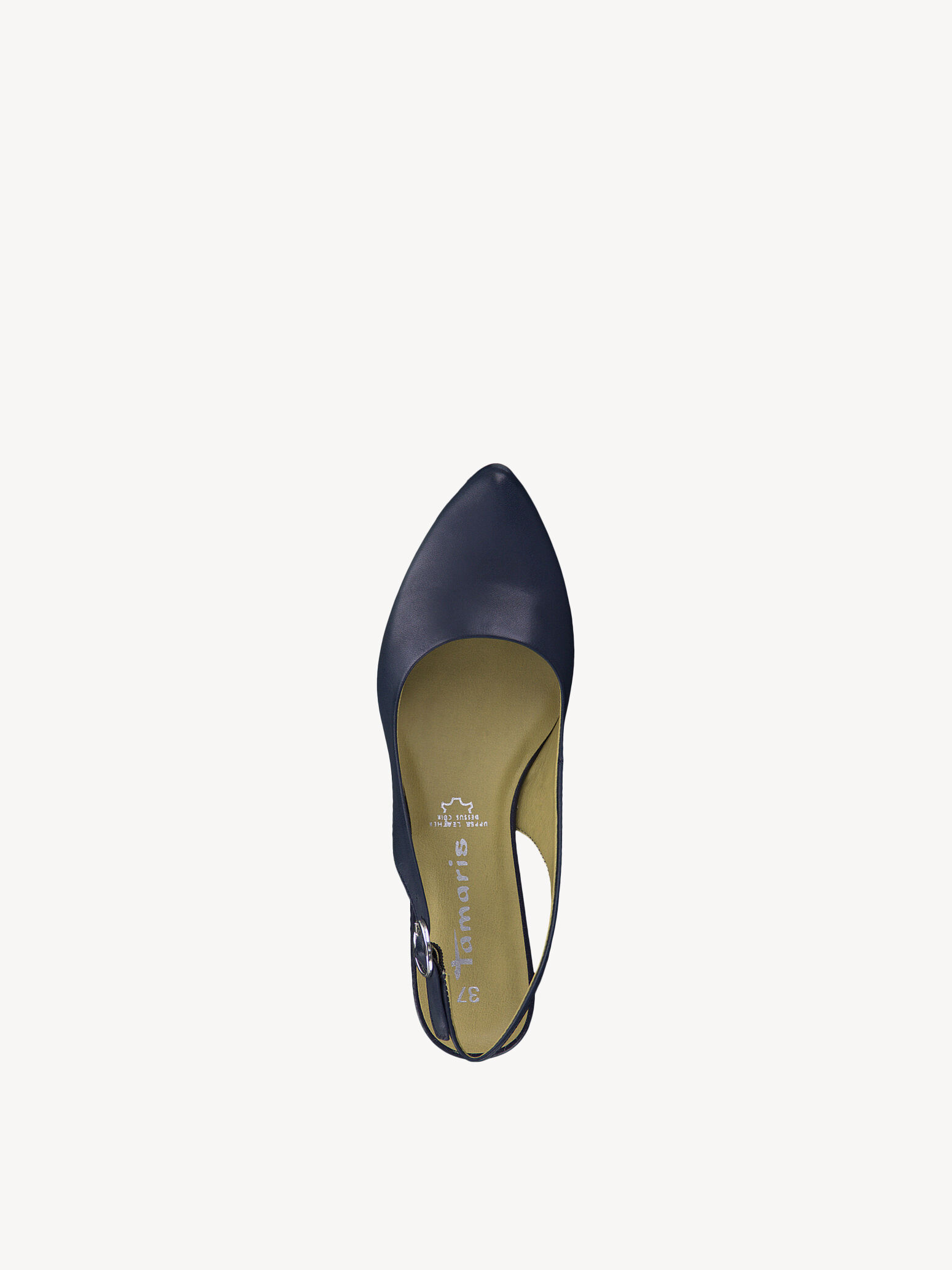 Escarpin en cuir - bleu