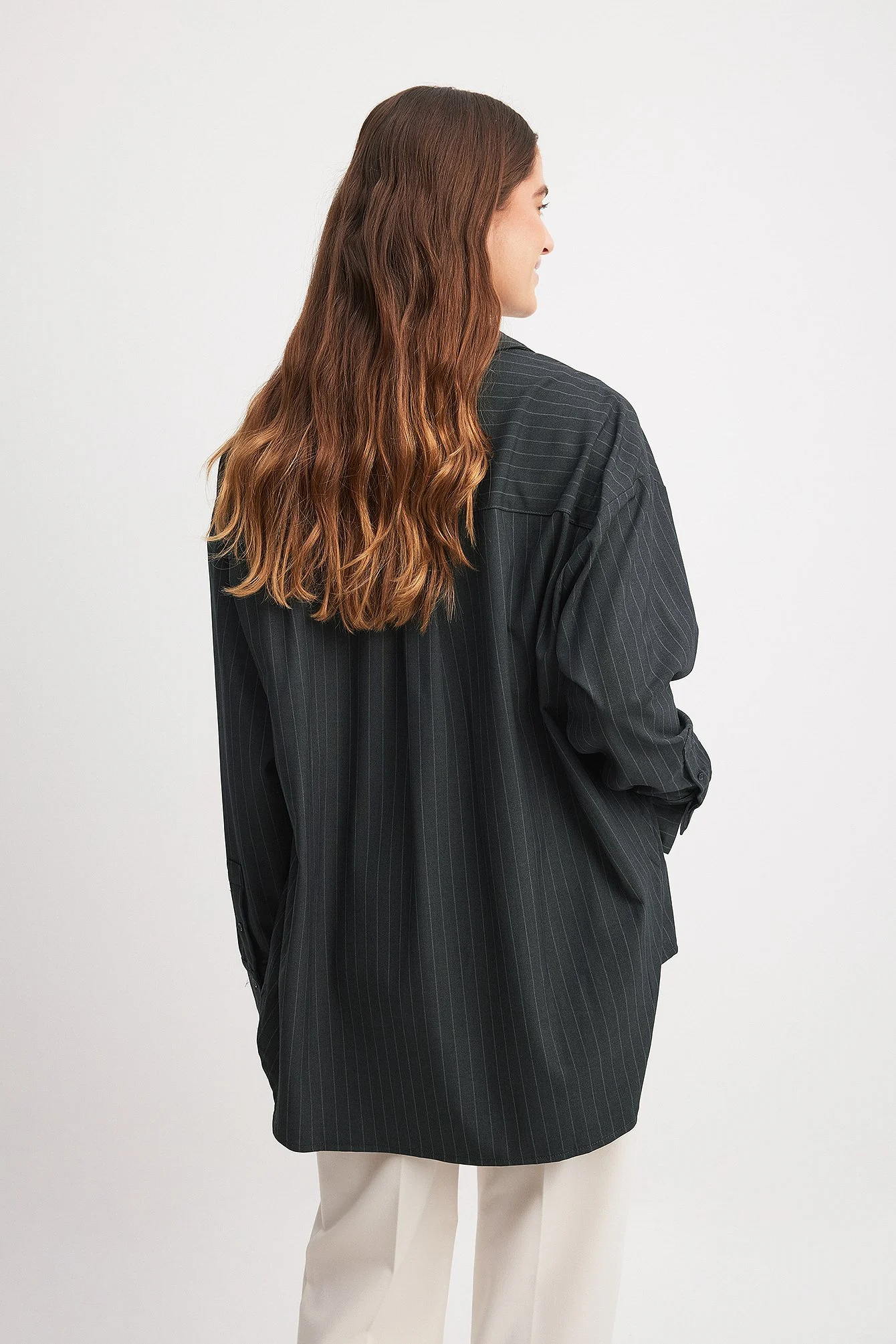 Oversize gestreiftes Hemd