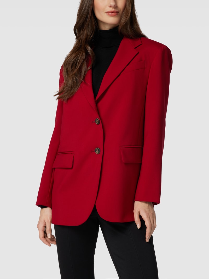Blazer mit Reverskragen Modell 'FUTURA' in bordeaux rot