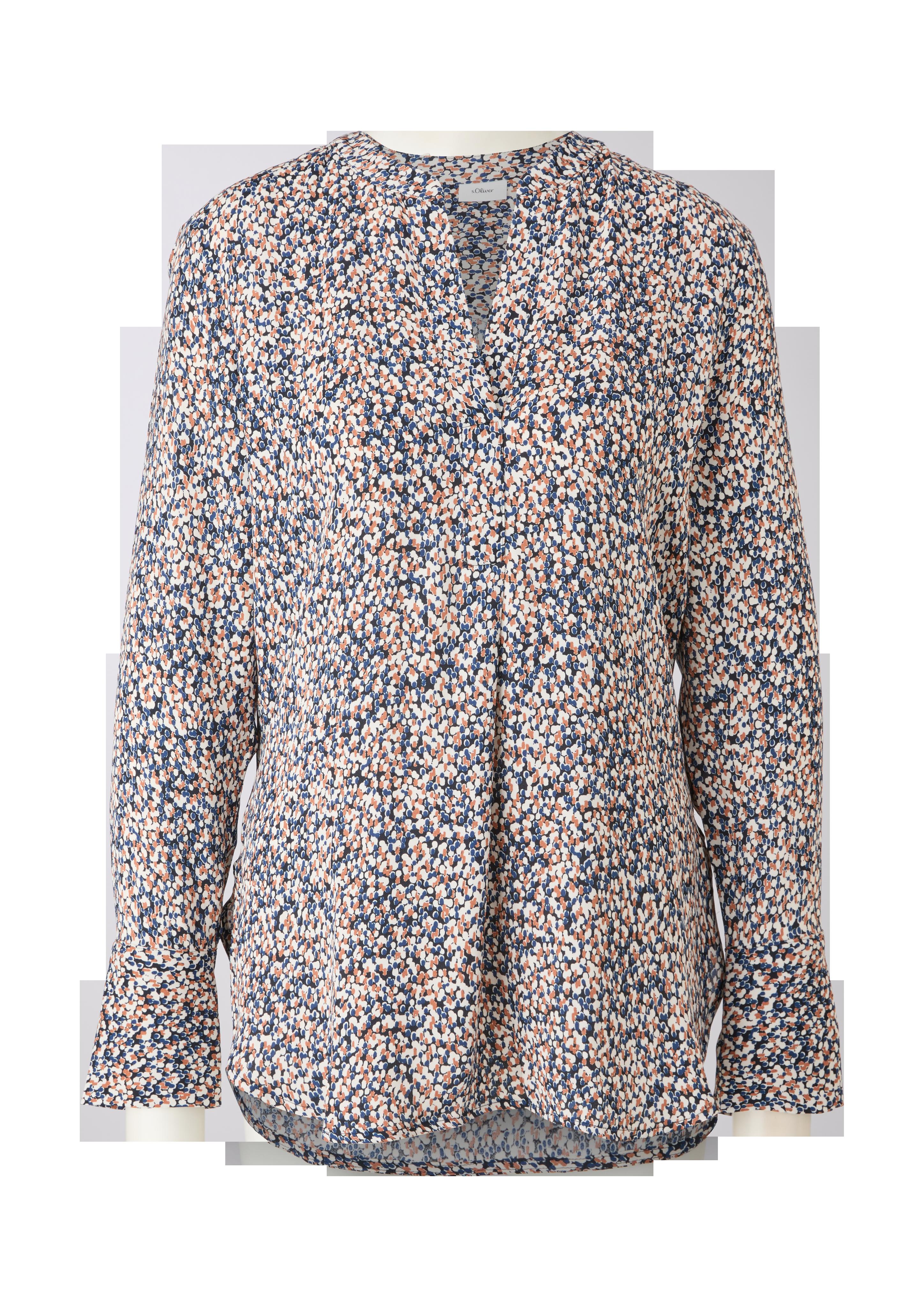 Viskosebluse mit Alloverprint  2123601-59A3