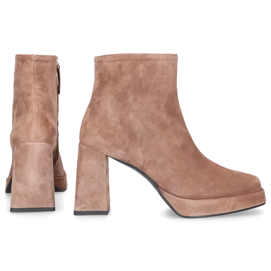 EN AVANT - Klassische Stiefeletten 3023 Veloursleder - beige