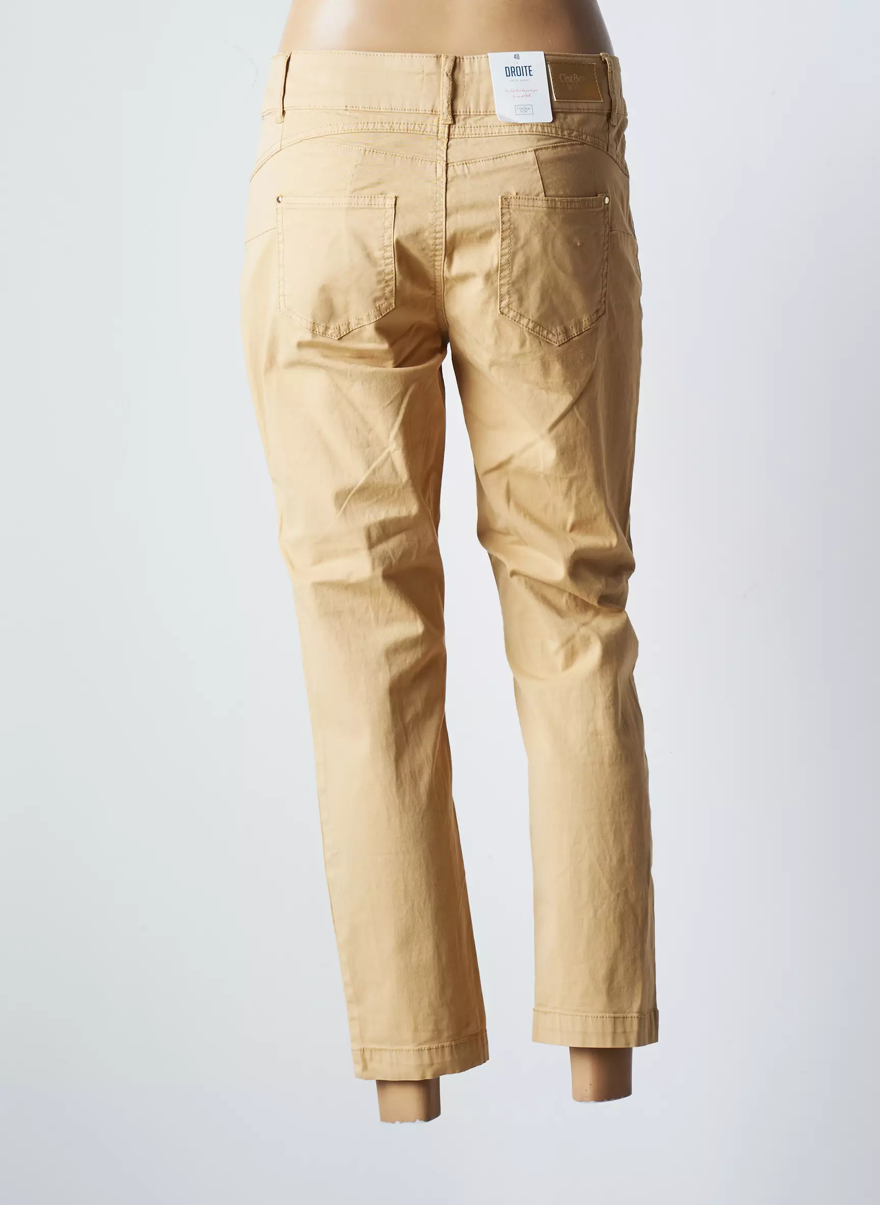 C Est Beau La Vie Pantalon7 8 Femme couleur beige