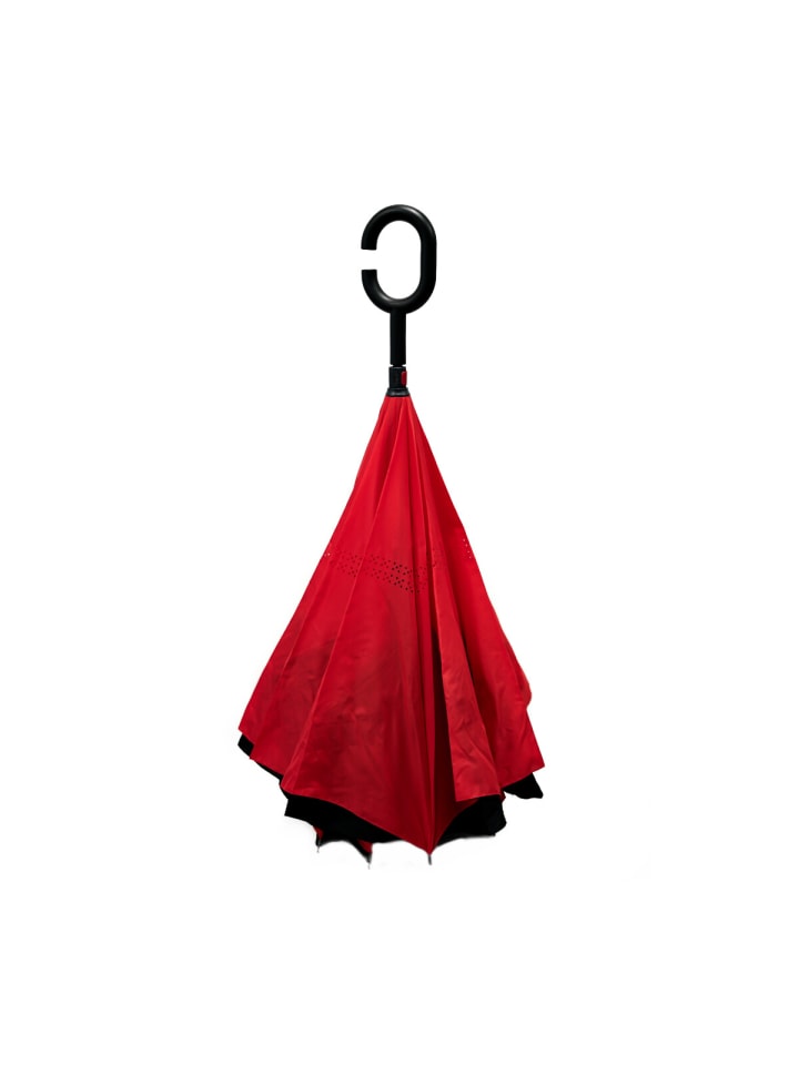 COFI 1453 Stockschirm mit Motiven Pongee mit c-förmigen Plastikgriff in Rot günstig kaufen 108