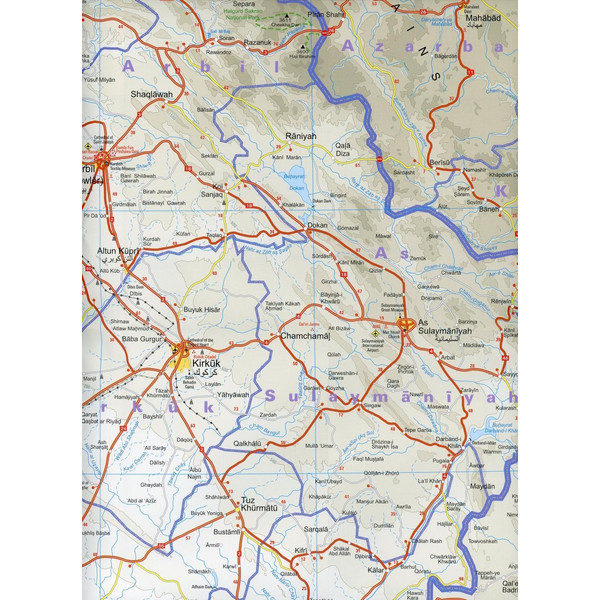 Reise Know-How Landkarte Irak, Kuwait 1 : 850.000 - Straßenkarte