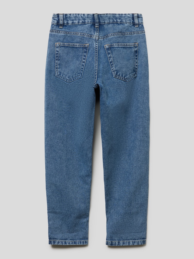 Jeans mit Kontrastnähten in jeans