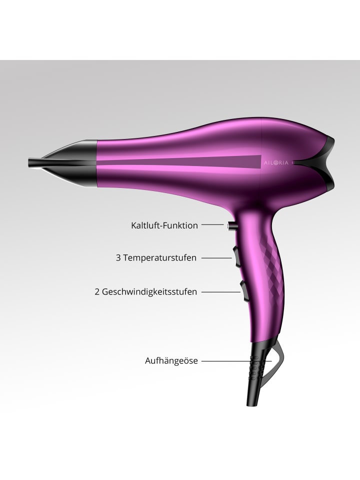 Ailoria ANIME Haartrockner mit AC-Motor 2400 W in lila günstig kaufen onesize
