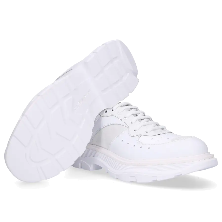 Alexander McQueen - Sneaker low WHRH5 Kalbsleder Nubukleder - weiß