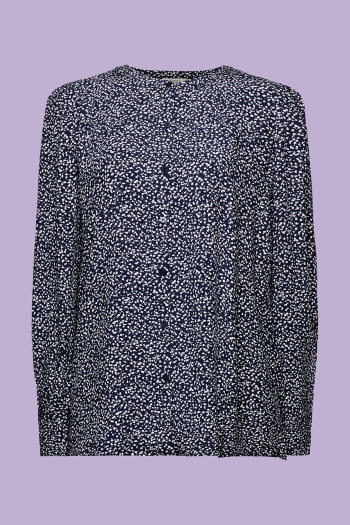 Bluse mit rundem Ausschnitt