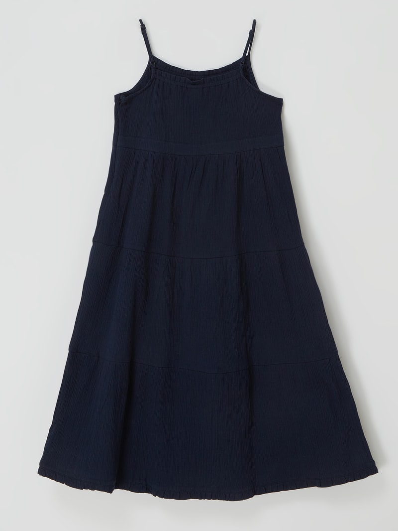 Kleid aus Baumwolle in marineblau