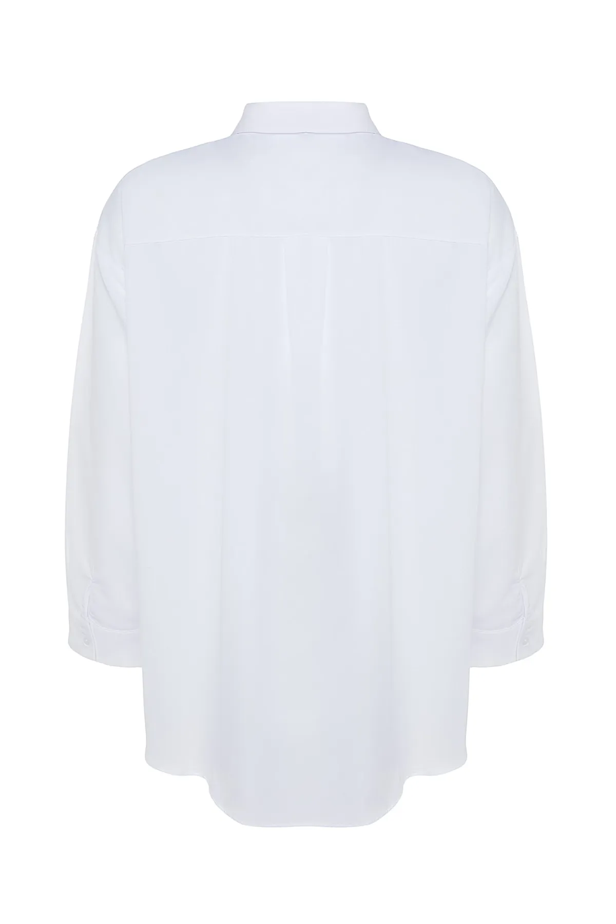 Trendyol Curve  Weißes gewebtes Hemd TBBSS22GO0319
