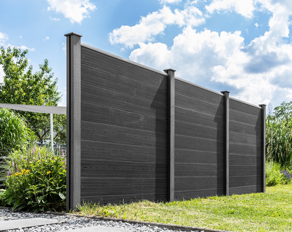 Green Yard WPC-Sichtschutzzaun CORTEZA - 2x Elemente   3x Pfosten