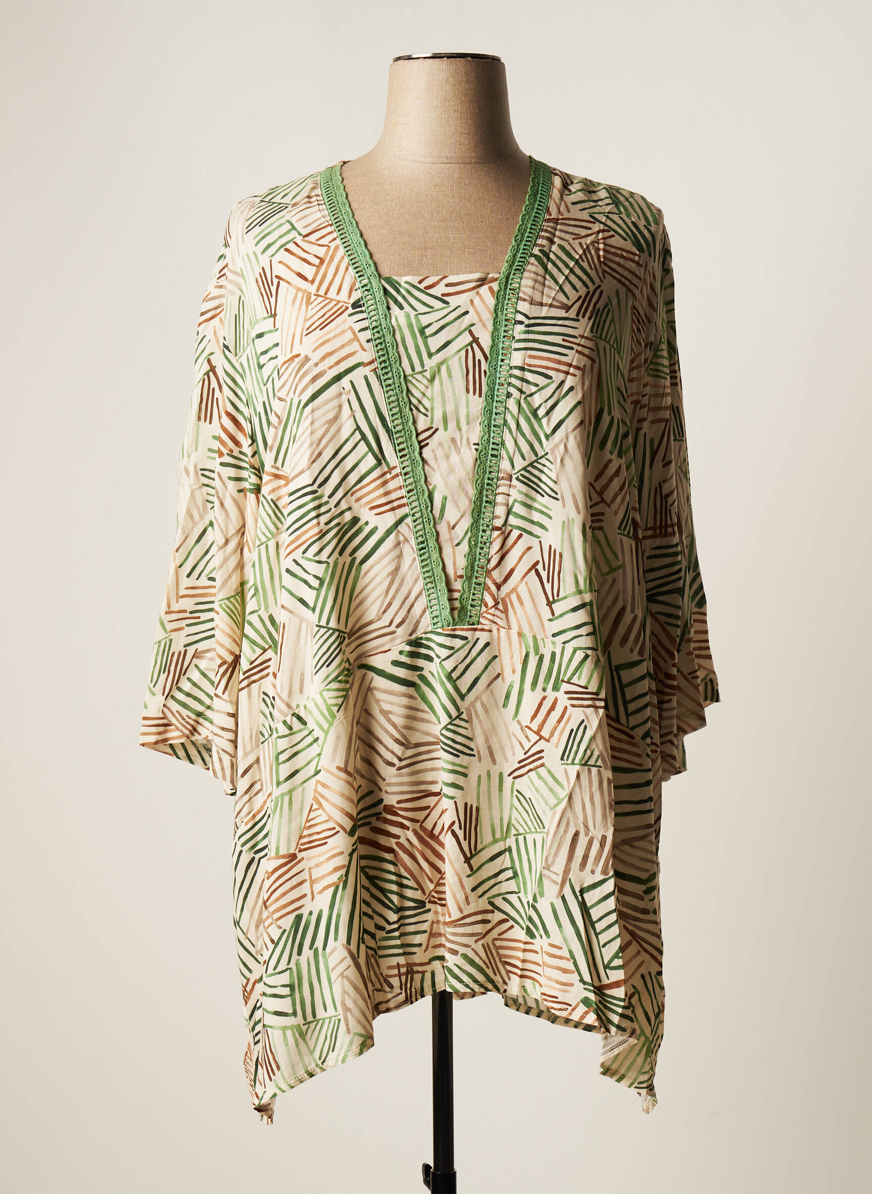 Franck Anna Tuniquemanchecourte Femme couleur vert