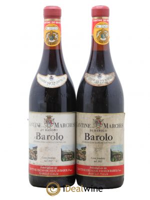 Barolo DOCG Cantine Marchesi di Barolo 1977 - Lot de 2 Bouteilles