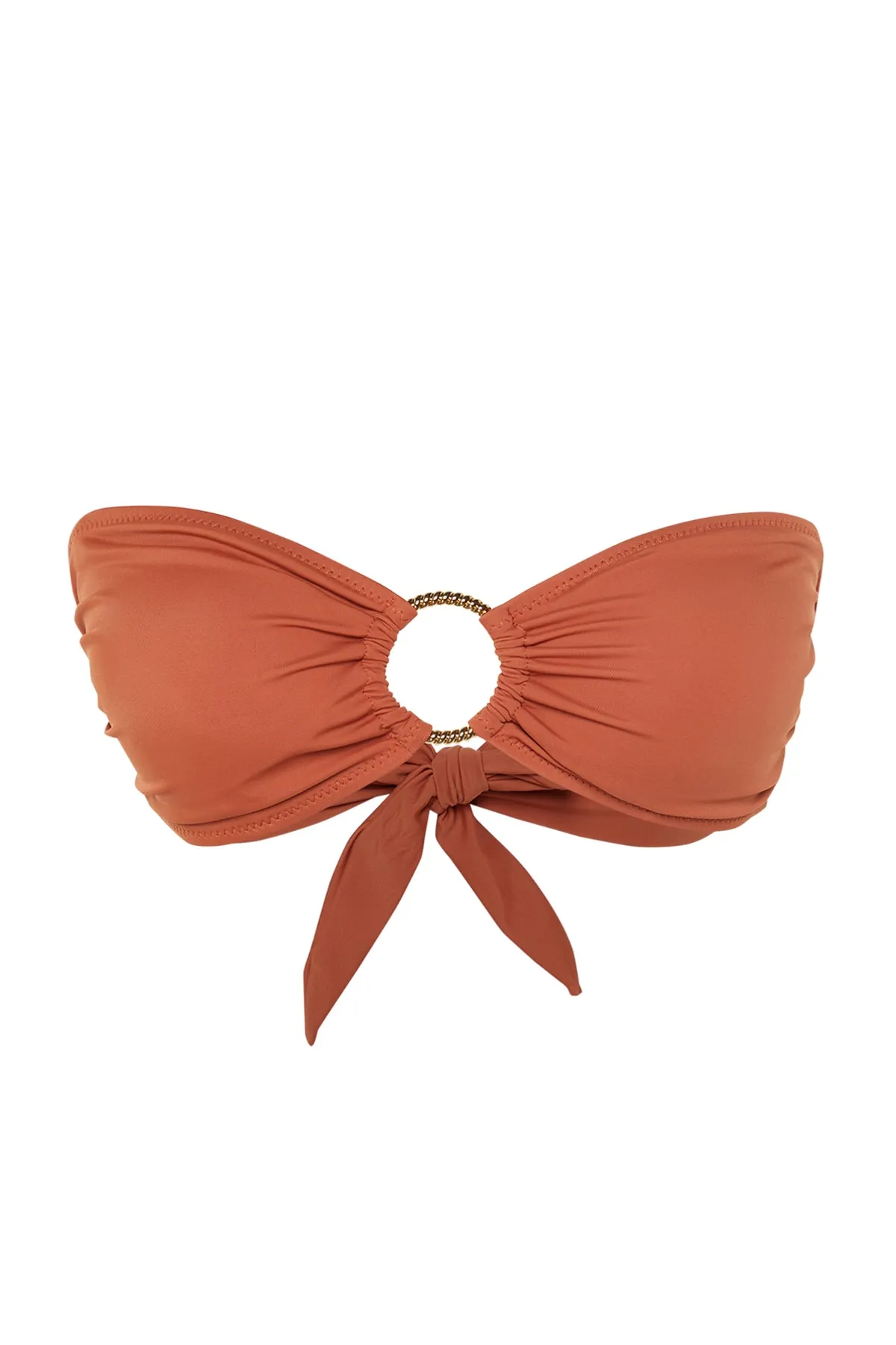 Trendyol Collection  Tile Trägerloses Bikinioberteil mit Accessoires TBESS22BU00001