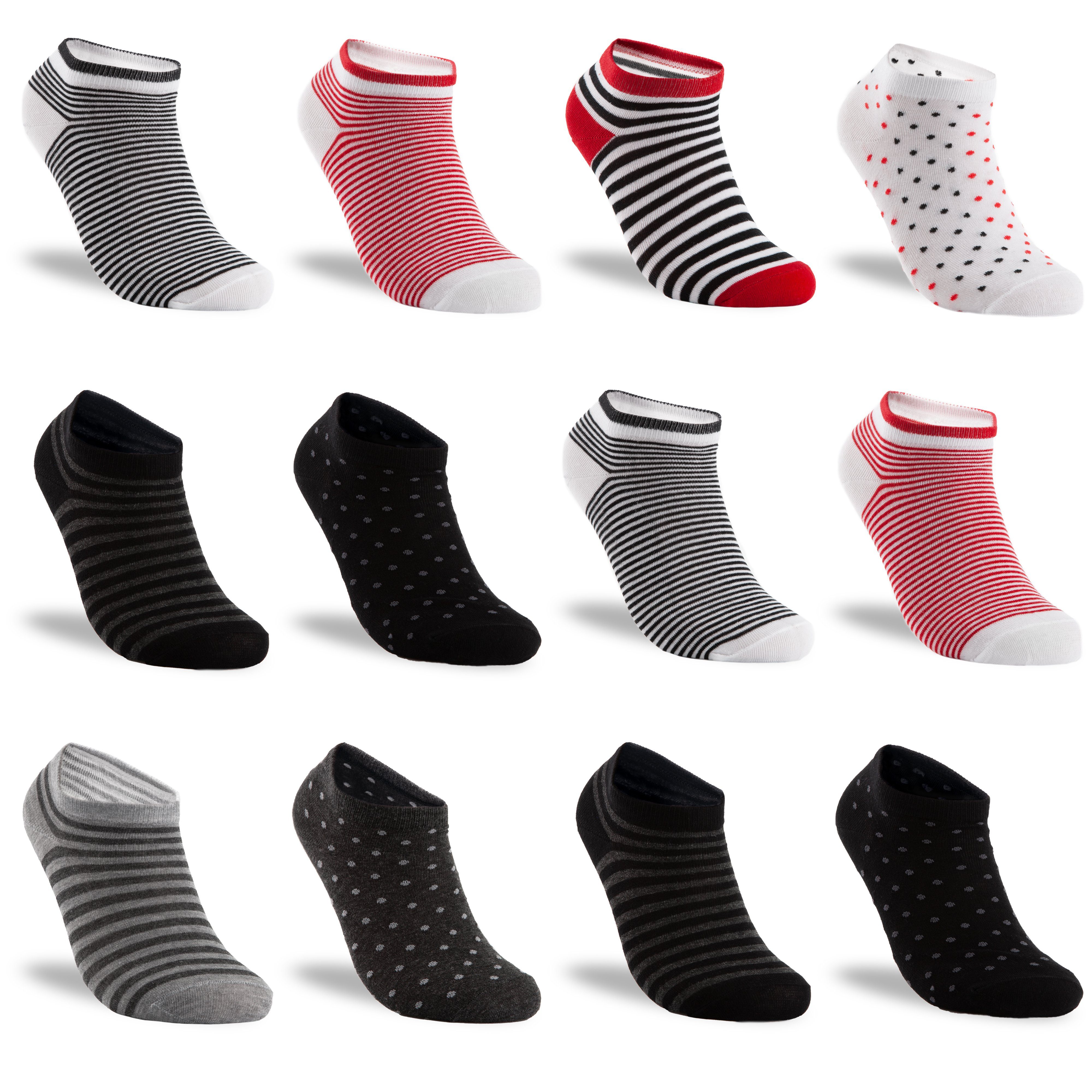 TEXEMP Sneakersocken 6, 12, 18 Paar Damen Sneaker Socken Kinder Baumwolle Freizeit Sport (Packung, 6-Paar) 90% Baumwolle