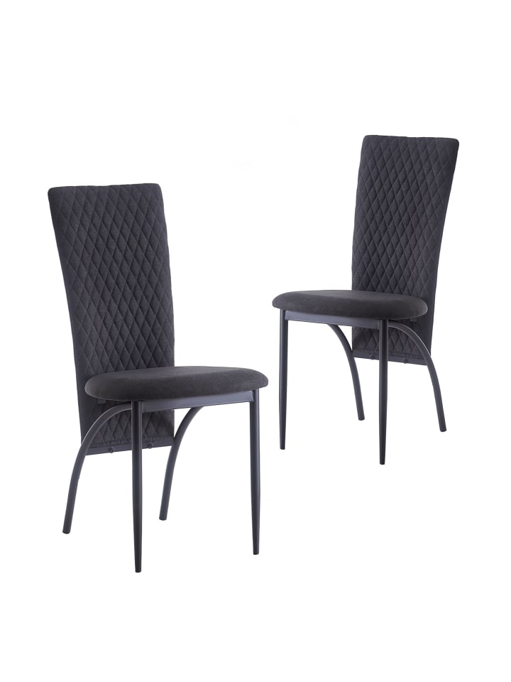 B&D Home Esszimmerstuhl THADDÄUS in Anthrazit - (B)46 x (H)94 x (T)58 cm günstig kaufen