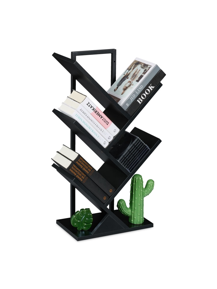 relaxdays Bücherregal in Schwarz - (B)40 x (H)71 x (T)21,5 cm günstig kaufen onesize