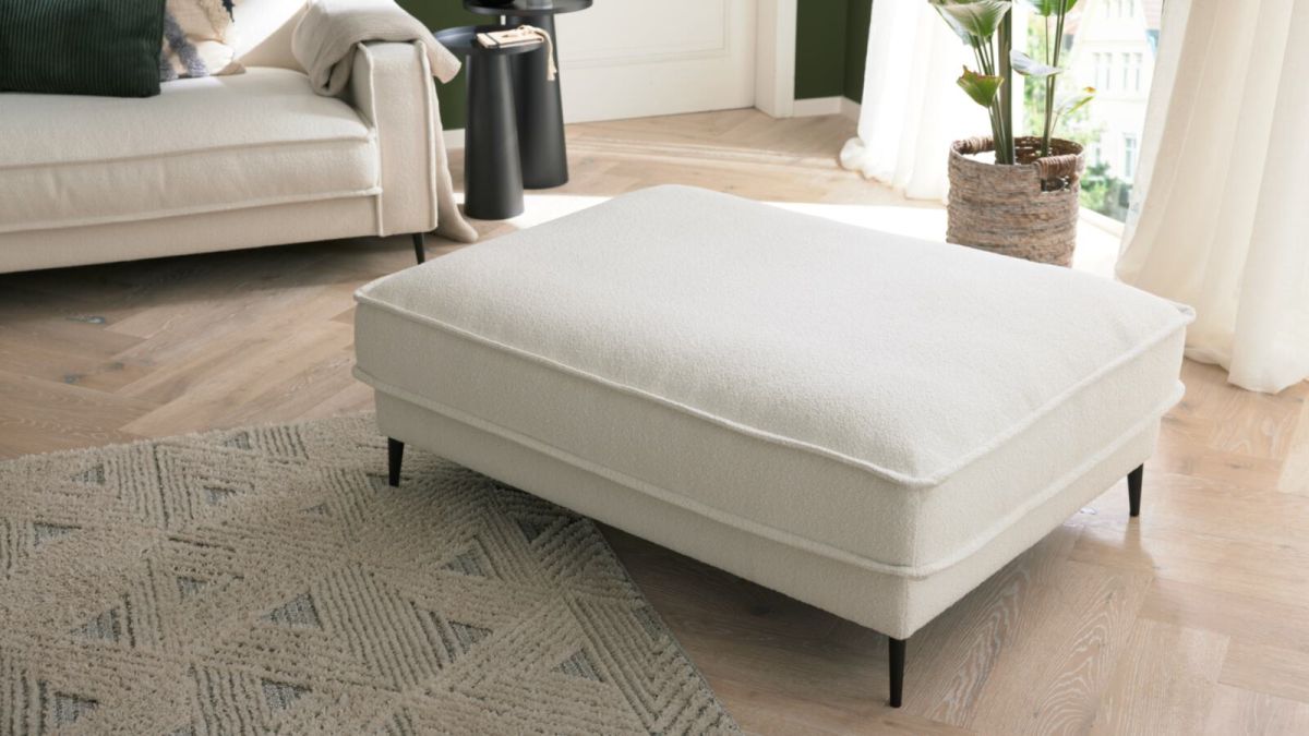 Roomio Polsterhocker No. 4102 Weiß 90 x 120 cm
