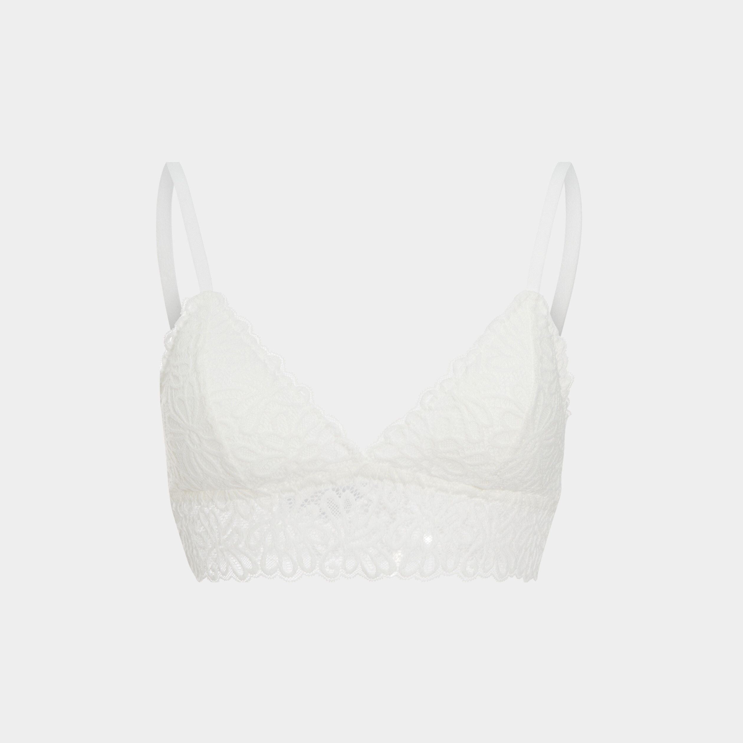 Soutien-gorge triangle avec dentelle blanc femme | La Halle