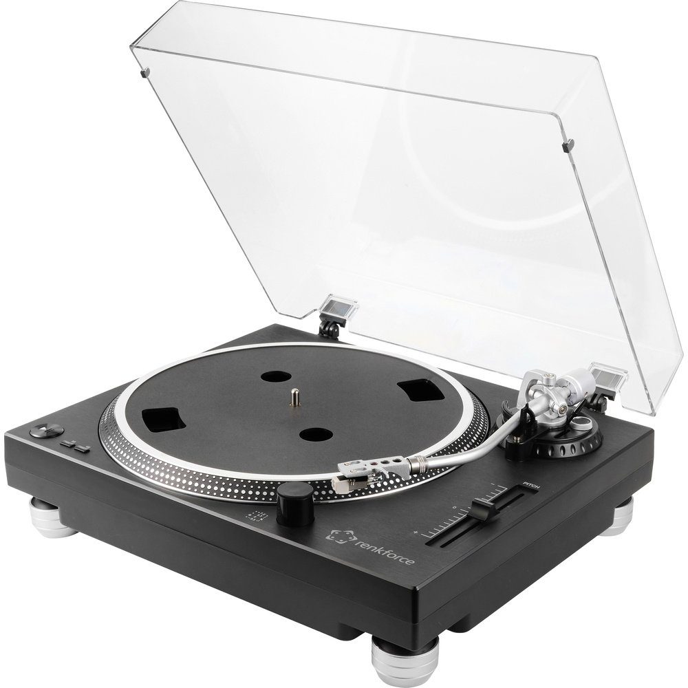 Renkforce Renkforce RF-TURBD-010 USB-Plattenspieler Riemenantrieb Schwarz Plattenspieler