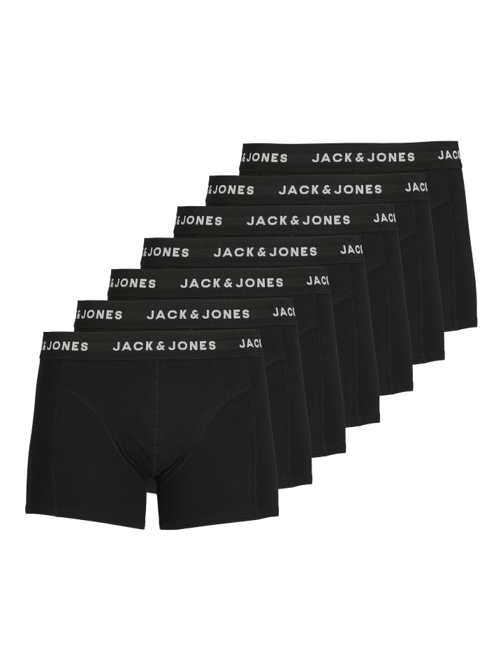 Jack & Jones Boxershorts 7er-Pack Basic Set Trunks Unterhosen JACHUEY in Schwarz günstig kaufen