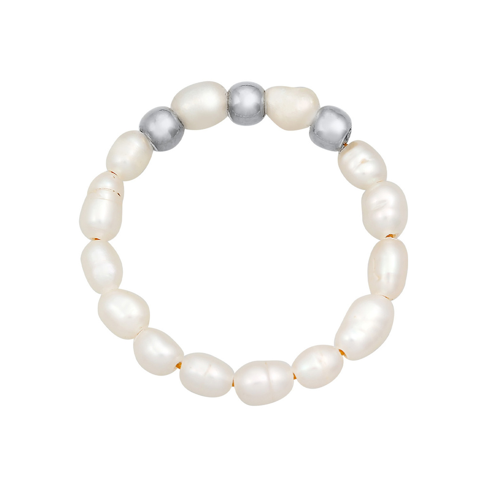 Elli Elli Bague Femmes Beads Tendance avec perles d'eau douce en argent sterling 925 p Bague
